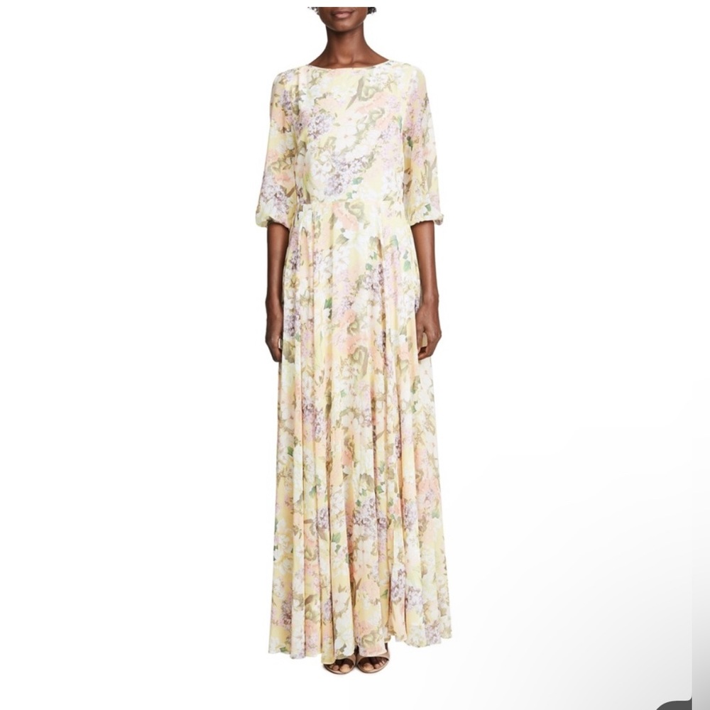 NWT $258 Yumi Kim Woodstock Maxi Dress Large Garden Light Lemon Yellow DR-3298M